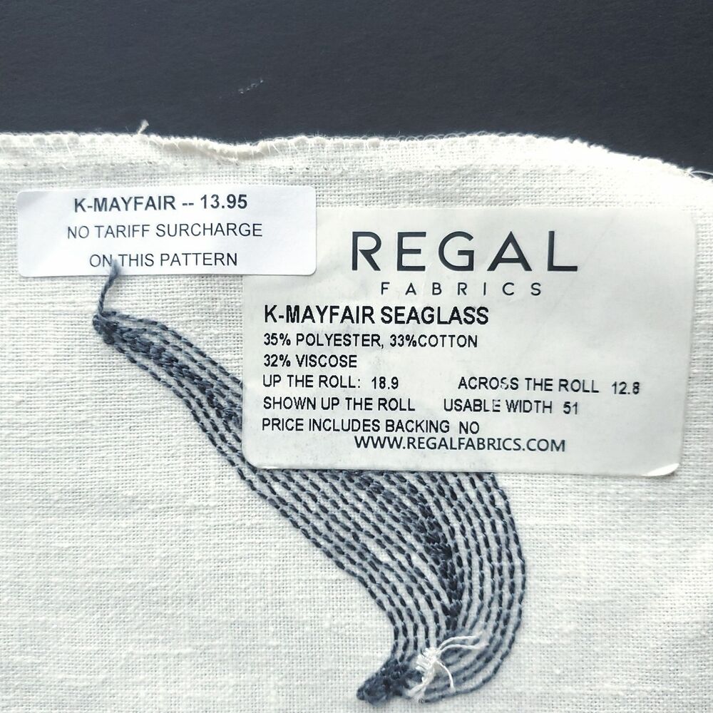 Regal Fabrics Sample 27 x 11.5 Table Runner Cream Embroidered Birds Beachy - Picture 4 of 6